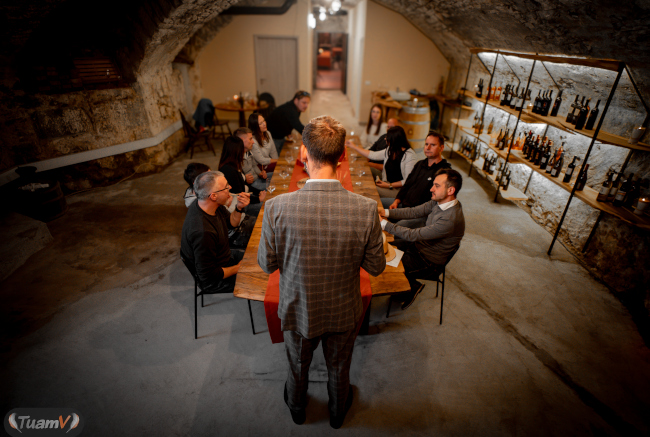 Wine Tasting in 500 year old Castle Cellar